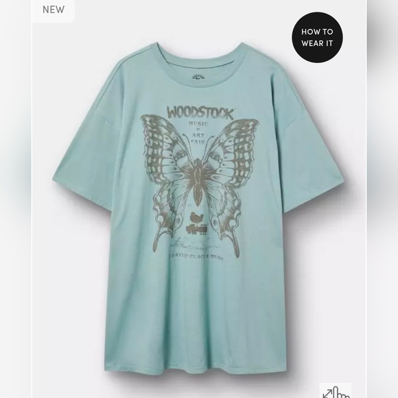 Woodstock Oversized Cotton Crew Tee - Picture 7 of 7